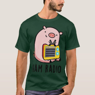 T-shirt Chameau Radio Cute Pig Pun