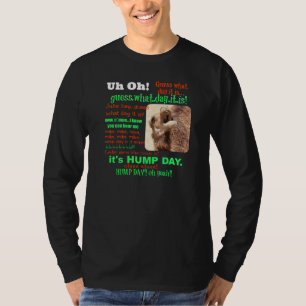 T-shirt Chameau, texte intégral, orange et chaux drôles de