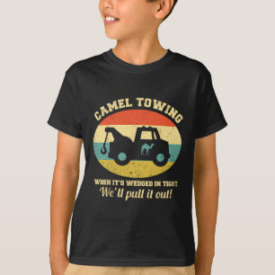 T-shirt Chameau Towing Retro Adulte Humour Dire Fun Hallow