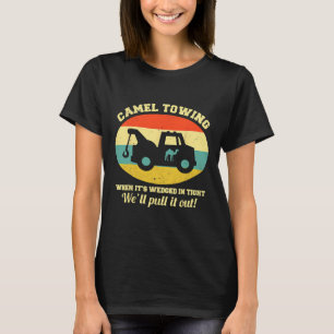 T-shirt Chameau Towing Retro Adulte Humour Dire Fun Hallow