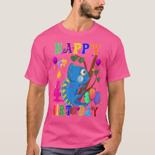 T-shirt Chameleon 4 Ans 4E Fille Anniversaire Chameleon