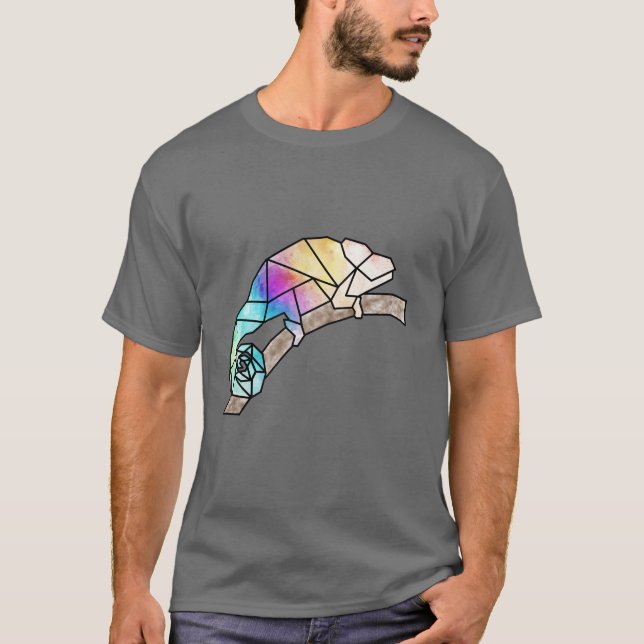 T-shirt Chameleon arc-en-ciel (Devant)