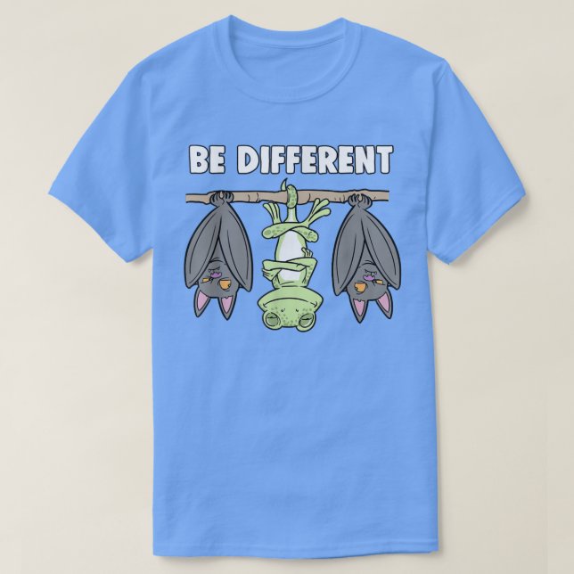 T-shirt Chameleon Bat Fairytale Be Different (Design devant)