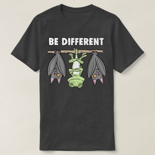 T-shirt Chameleon Bat Fairytale Be Different  (Design devant)