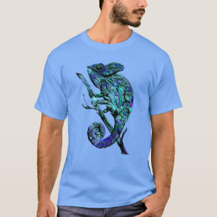T-shirt Chameleon bleu
