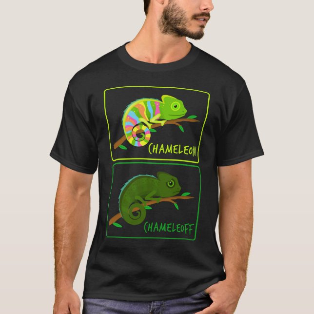 T-shirt Chameleon Chameleoff Lizard Reptiles (Devant)
