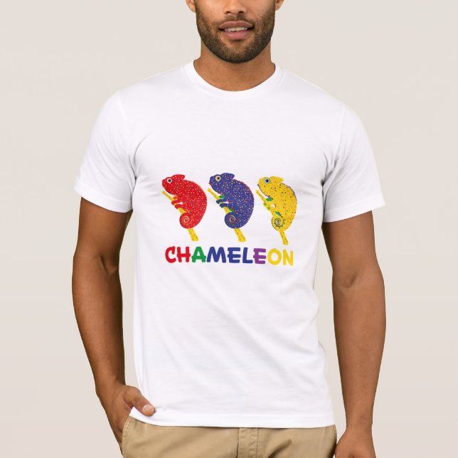 T-shirt Chameleon Changer les couleurs (Devant)