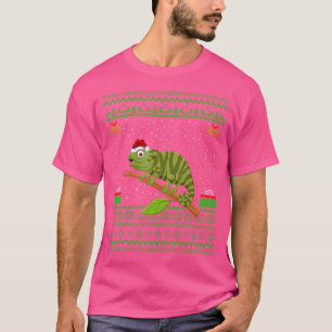 T-shirt Chameleon Lover Santa Hat Correspondante Laid Cham