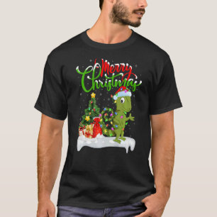 T-shirt Chameleon Xmas Décorations Père Noël Chameleon Chr