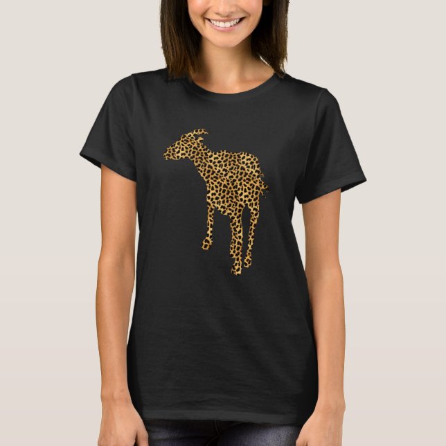 T-shirt Chamois Empreinte de léopard Chèvre Antelope Femme (Devant)