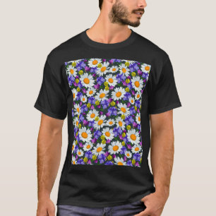 T-shirt Chamomille, fleurs sauvages : motif sans soudure.