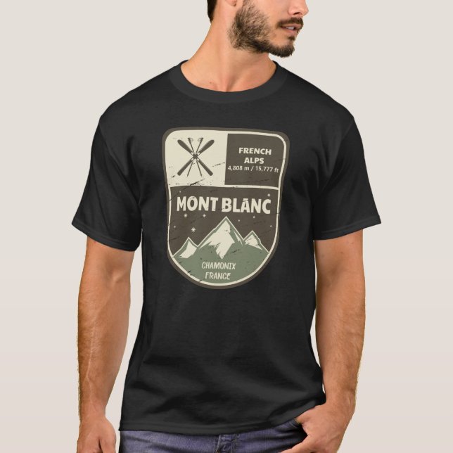 T-shirt Chamonix France Mont Blanc (Devant)