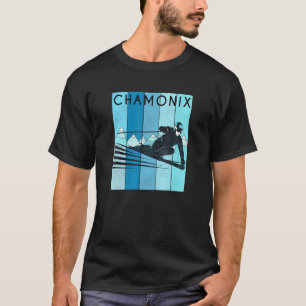 T-shirt Chamonix France Vintage de ski Chamonix France