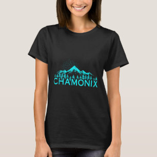 T-shirt Chamonix Station de ski France Ski alpin Français