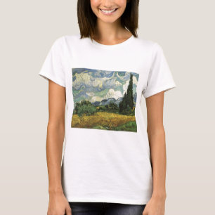 T-shirt Champ de blé avec Cyprès, Vincent Van Gogh
