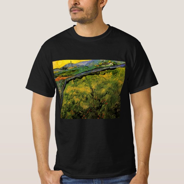 T-shirt Champ de blé de printemps, Sunrise par Vincent van (Devant)