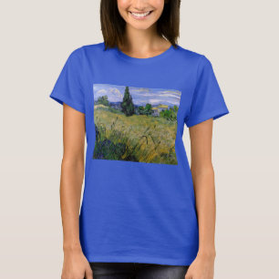T-shirt Champ de blé vert avec Cypress par Vincent van Gog