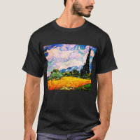 Champ de blé Vincent Van Gogh avec Cyprès