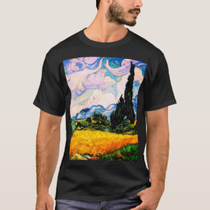 T-shirt Champ de blé Vincent Van Gogh avec Cyprès