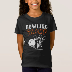 T-Shirt Champ de Bowling Rétro Cool Sport Filles