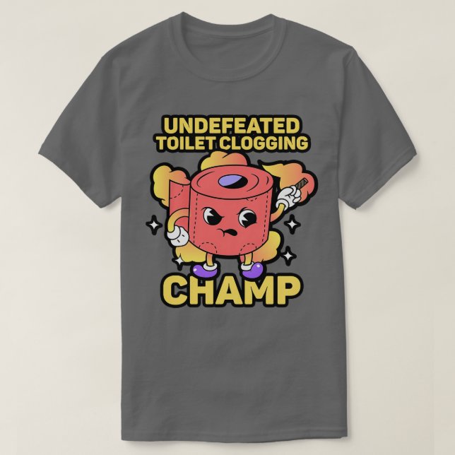 T-shirt Champ de coupe de toilettes non battu 3 (Design devant)