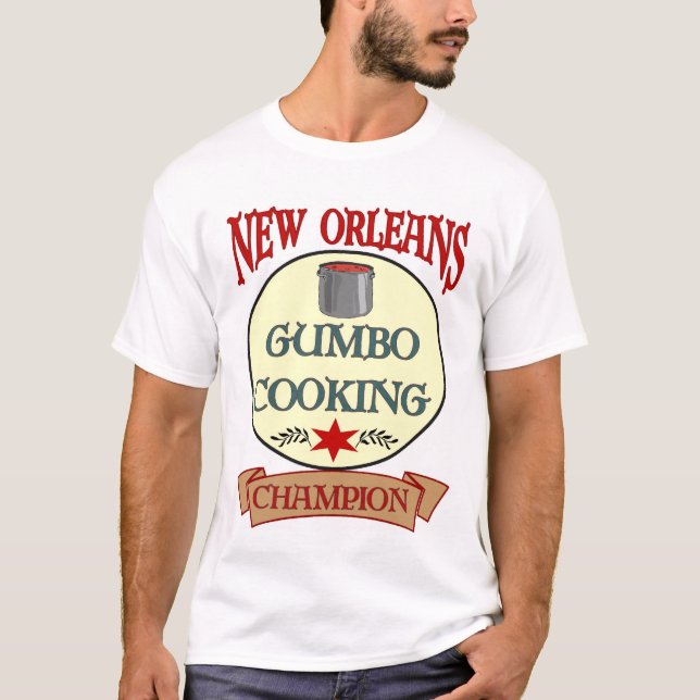 T-shirt Champ de Cuisine Gumbo New Orleans (Devant)