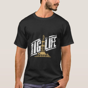 T-shirt Champ d'huile à col roulé de la durée de vie de la
