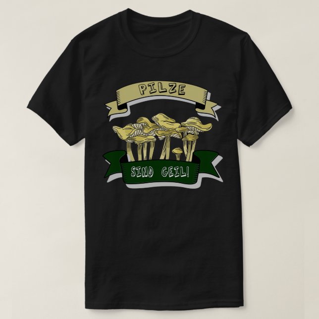 T-shirt Champagne de champignons cueilleur porcini champig (Design devant)