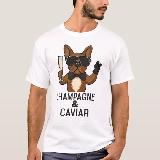 T-shirt Champagne et Caviar (Devant)