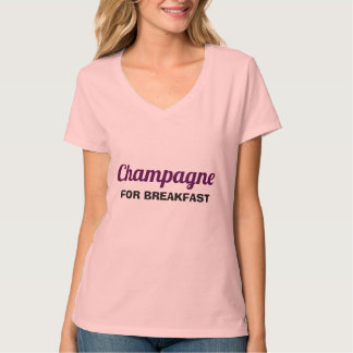 T-shirt Champagne pour le petit déjeuner
