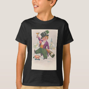 T-shirt Champagne vintage Shamrock Jour de la Saint Patric