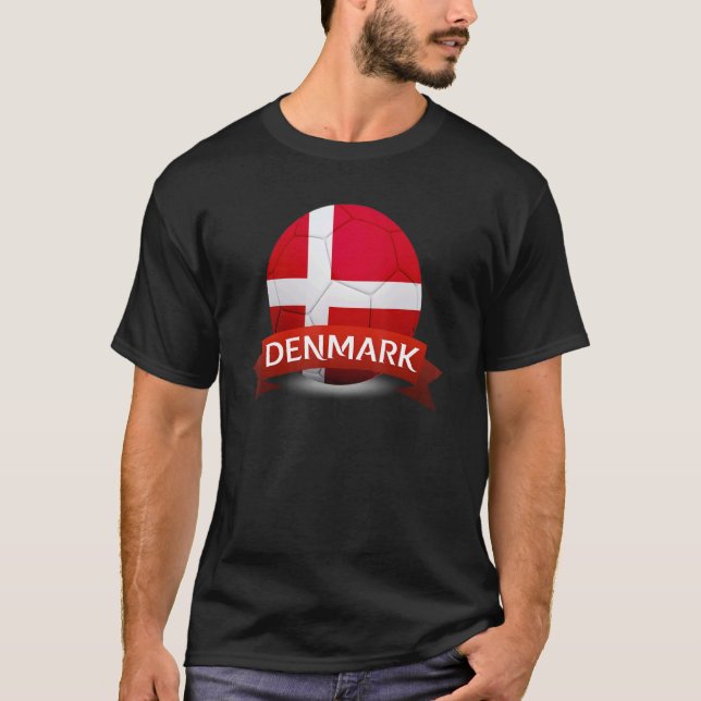 T-shirt Champi du Danemark Équipe du monde de football (Devant)