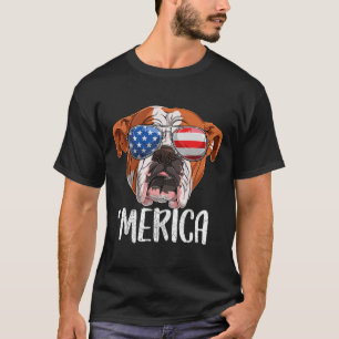 T-shirt Champignon anglais 4 juillet américain F