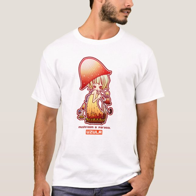 T-shirt Champignon et parasol (Devant)