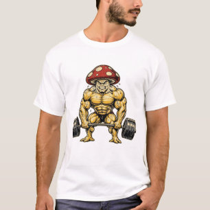 T-shirt Champignon Musclé Drôle - Gym de Musculation