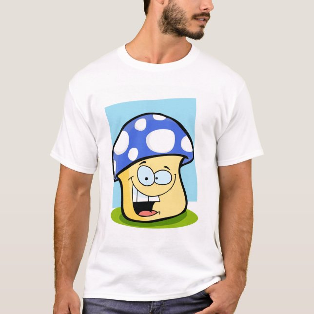 T-shirt Champignon royal bleu (Devant)
