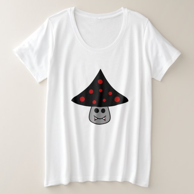 T-shirt champignon Vampire Plus Taille (Design devant)