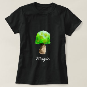 T-shirt Champignon vert aquarelle champignons mignons
