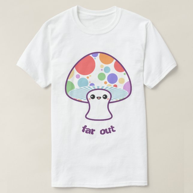 T-shirt Champignons arc-en-ciel (Design devant)