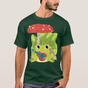 T-shirt Champignons Cottagecore Grenouille esthétique Joue