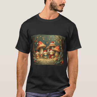 T-shirt Champignons de Noël et invités