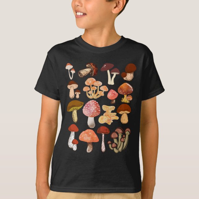 T-shirt Champignons Mycologiste chasse aux champignons bot (Devant)
