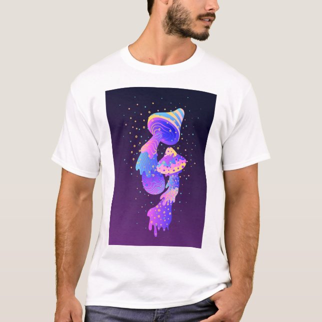 T-shirt Champignons psychédéliques Trippy (Devant)