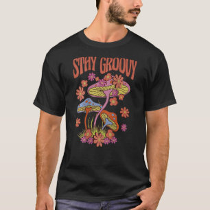 T-shirt Champignons Rester Super Retro Trippy Champignons 