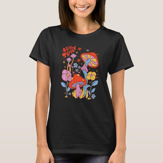 T-shirt champignons trippy psicodelic (Devant)