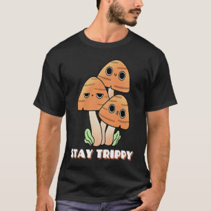 T-shirt Champignons Trippy Stay Face Happy Trip Psychédéli