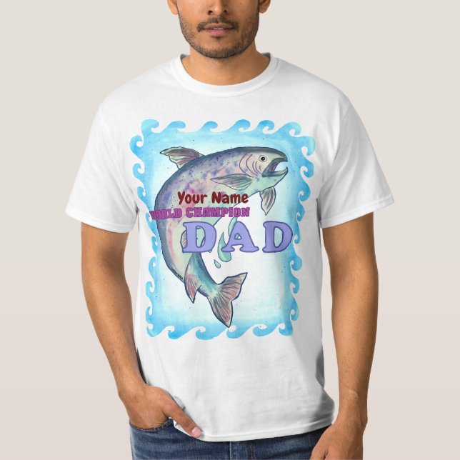 T-shirt Champion coutume Pêche papa (Devant)