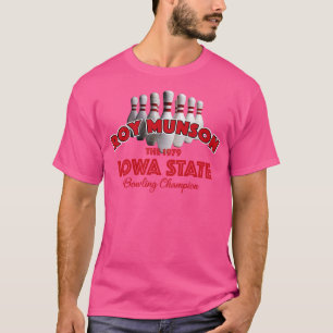 T-shirt Champion de bowling d'état Roy Munson Iowa