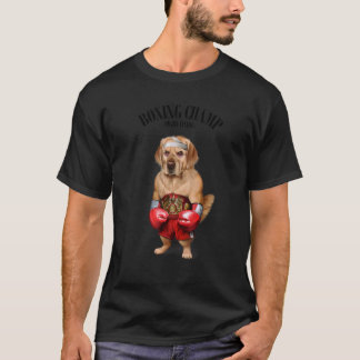 T-shirt Champion de boxe Golden Retriever Dog Fighter 1