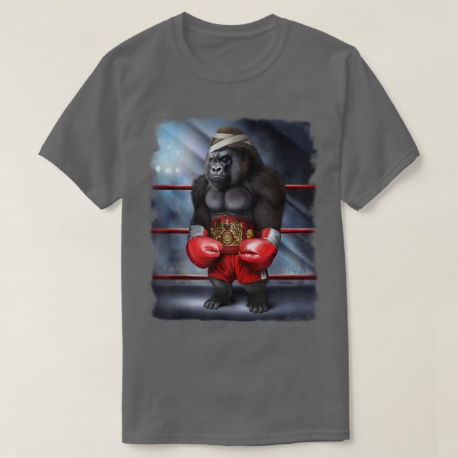 T-shirt Champion de boxe Gorilla Fighter (Design devant)